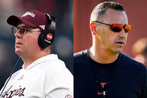 "Mike Elko stuffing Steve Sarkisian in a locker" - CFB world reacts as KJ Edwards ditches Longhorns to join Texas A&M Aggies
