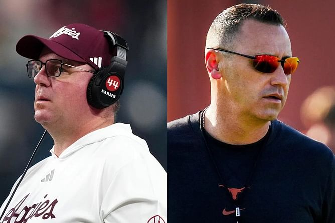 "Mike Elko stuffing Steve Sarkisian in a locker" - CFB world reacts as KJ Edwards ditches Longhorns to join Texas A&M Aggies