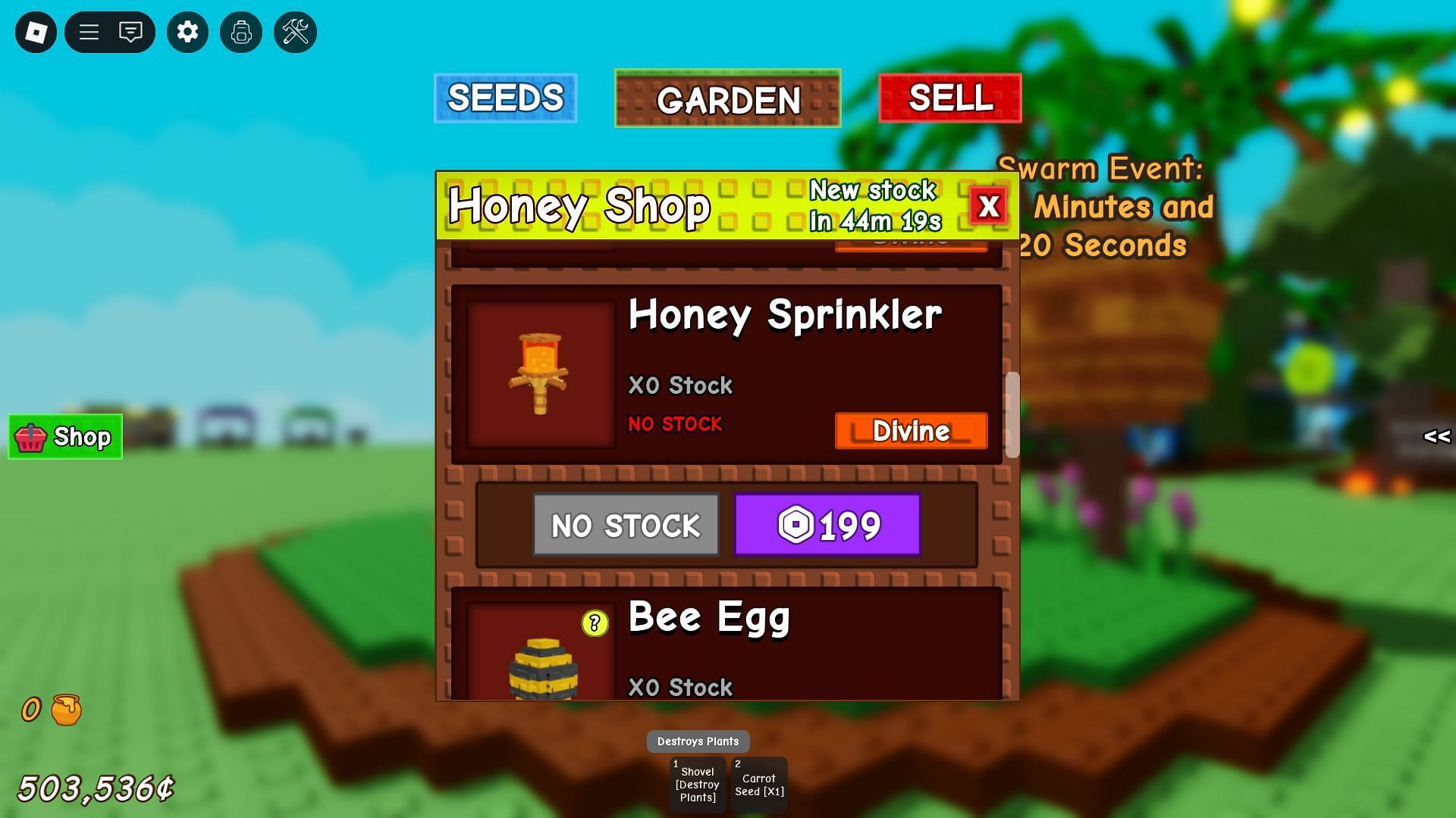 The Honey Sprinkler in the Honey Shop (Image via Roblox)