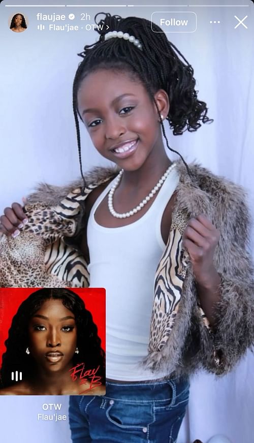Flau’jae Johnson shares stylish childhood snap