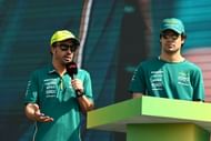 Fernando Alonso (L) and Lance Stroll (R) at the F1 Grand Prix of Saudi Arabia - Source: Getty
