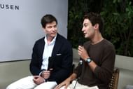 Toto Wolff with George Russell at the IWC Schaffhausen Miami GP Event - Source: Getty