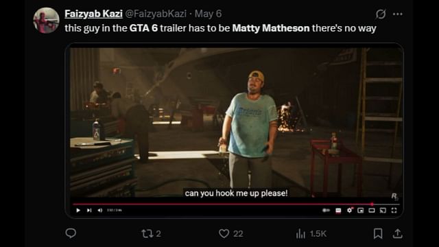 Grand Theft Auto 6 celebrity rumors 2/2 (Image via X/@FaizyabKazi)