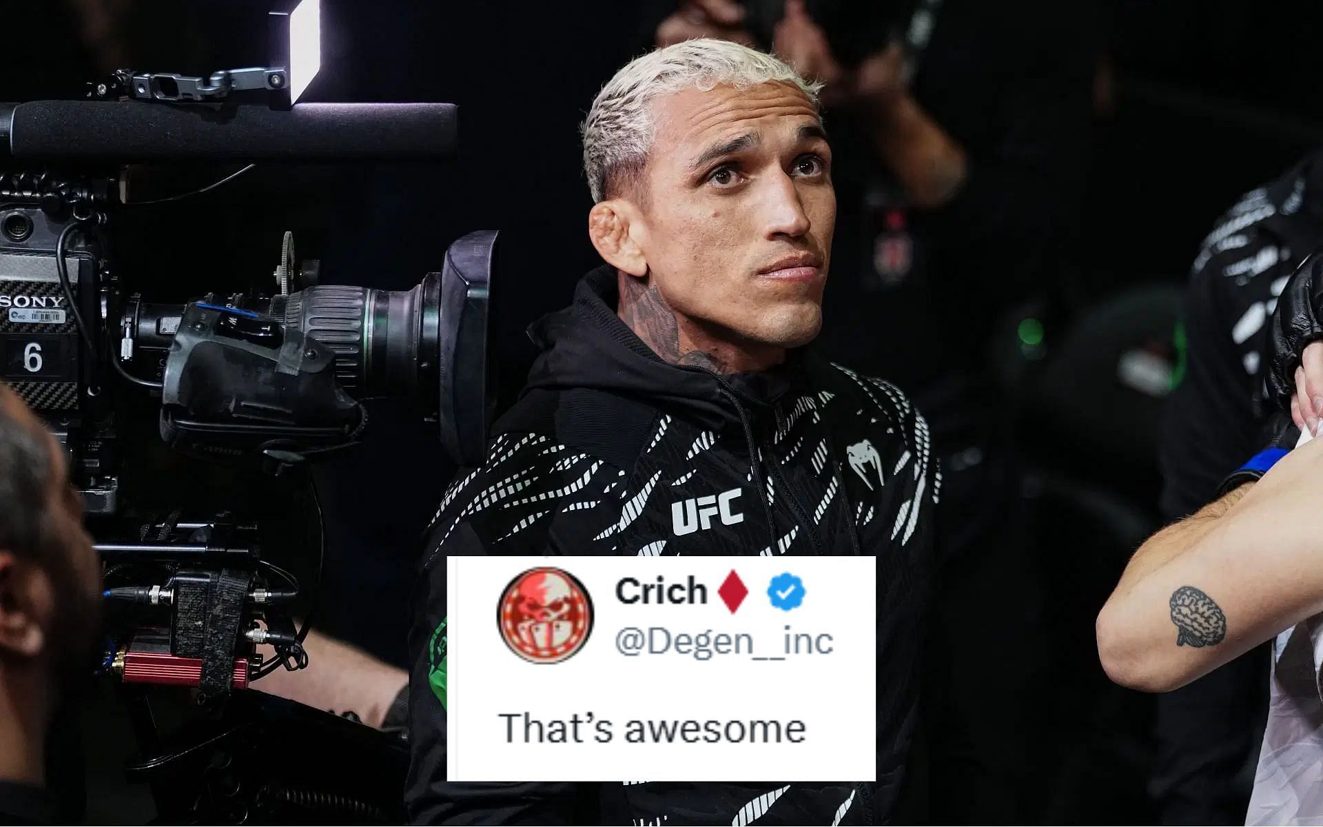 Fans react to the reports of a movie based on Charles Oliveira