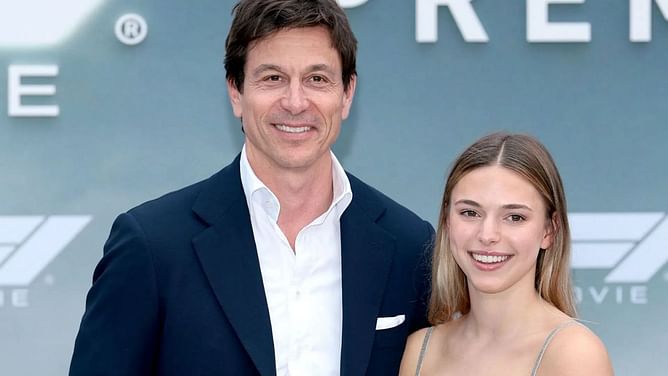 Mercedes boss Toto Wolff clicked with daughter Rosa at the F1 movie premiere
