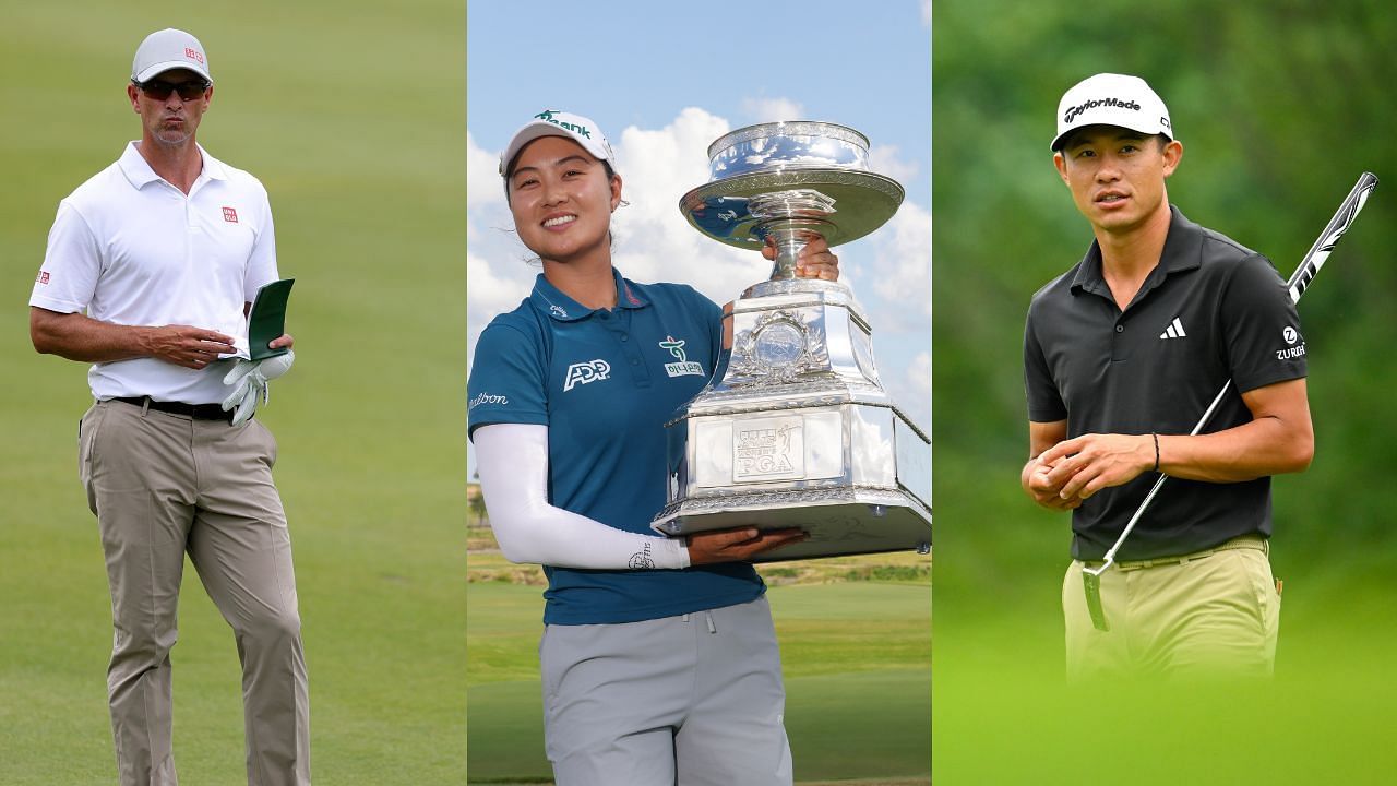 Collin Morikawa jokingly tells Minjee Lee to pay for $39M-worth private jet belonging to Adam Scott (Images via Getty)