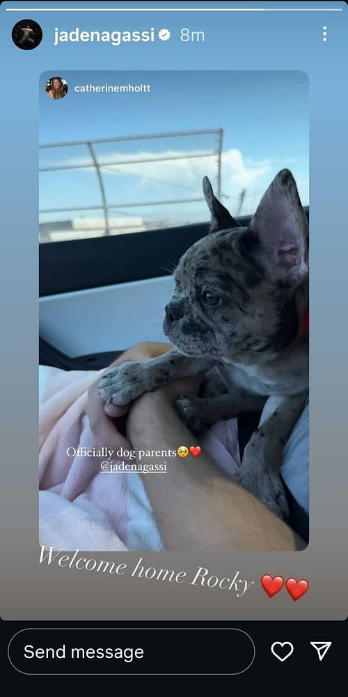 Jaden Agassi IG Story | Source: Jaden Agassi Instagram/@jadenagassi