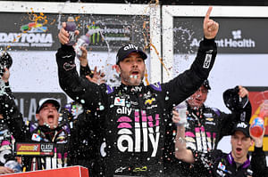 Jimmie Johnson gives his honest take on pineapple on a pizza and his favorite post-win beverage