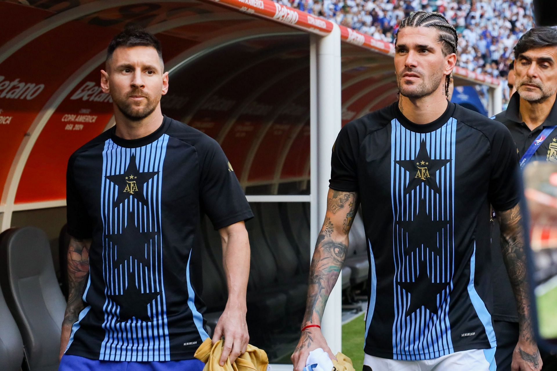 Lionel Messi and Rodrigo De Paul