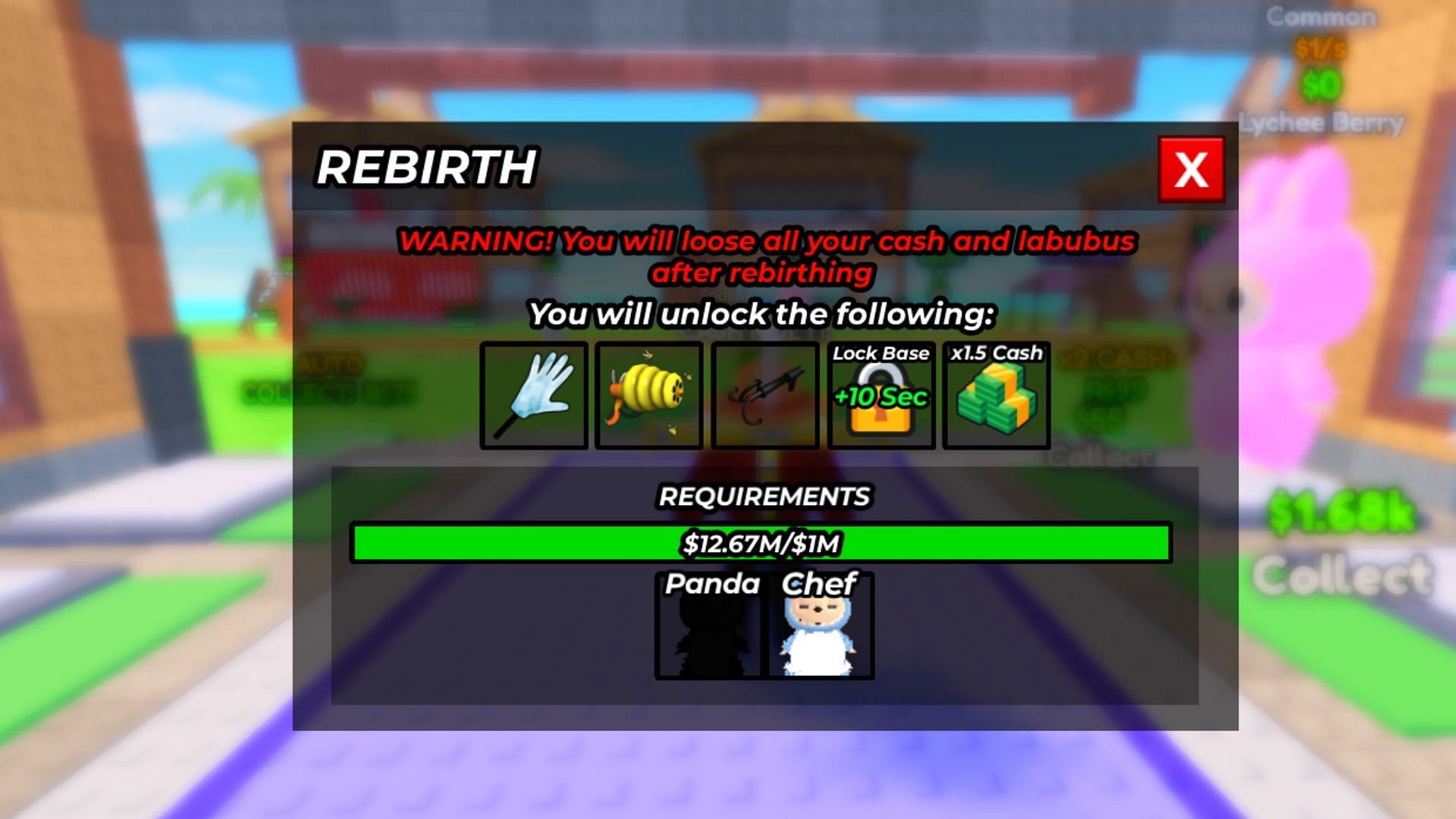 बेहतर उपकरणों के लिए पुनर्जन्म करें (Roblox के माध्यम से छवि)