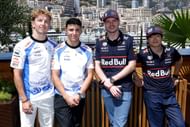 (L-R) Liam Lawson, Isack Hadjar, Max Verstappen, and Yuki Tsunoda during F1 Monaco Grand Prix previews. Source: Getty