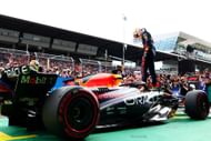 Max Verstappen celebra a Parc Ferme dopo il Gran Premio della F1 dell'Austria a Red Bull Ring - Fonte: Getty