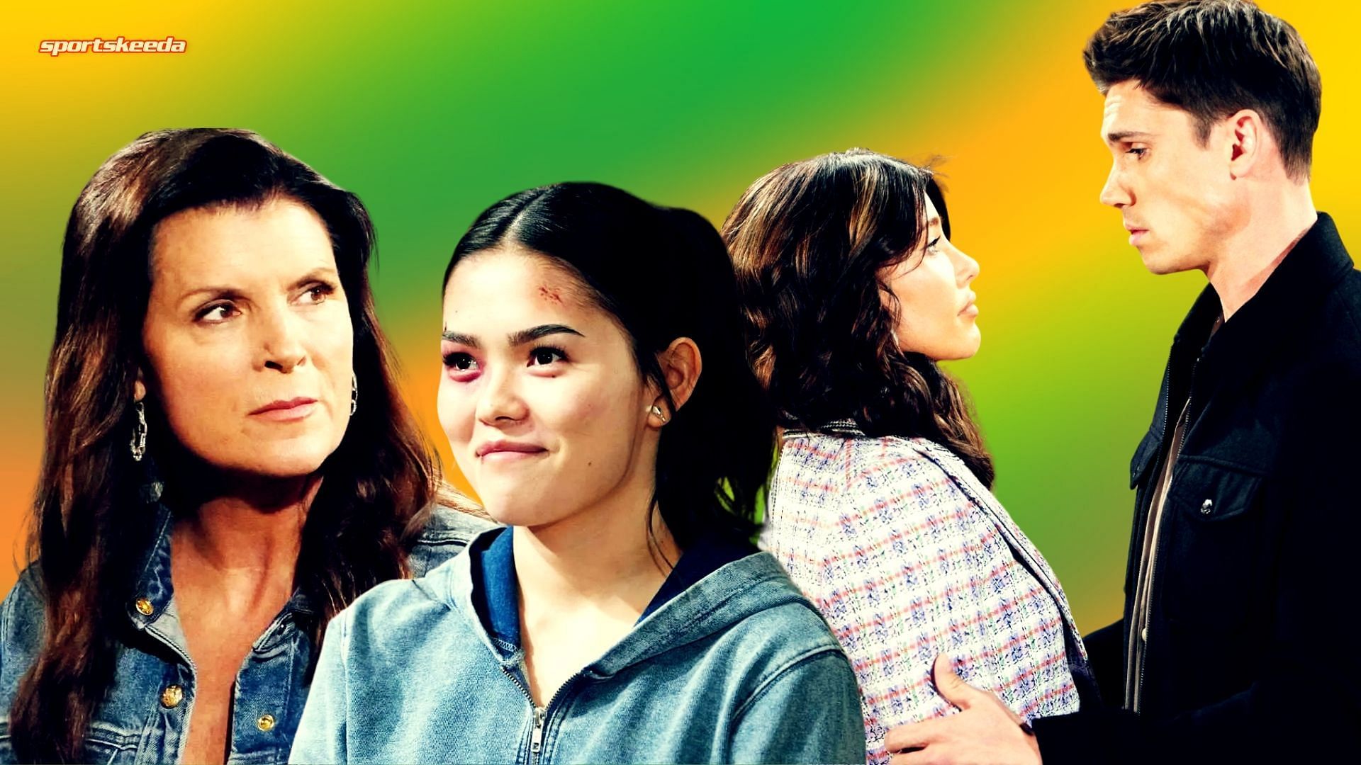 Sheila, Luna, Steffy and Finn on The Bold and the Beautiful (Custom by Sportskeeda ,Original Image [CBS])