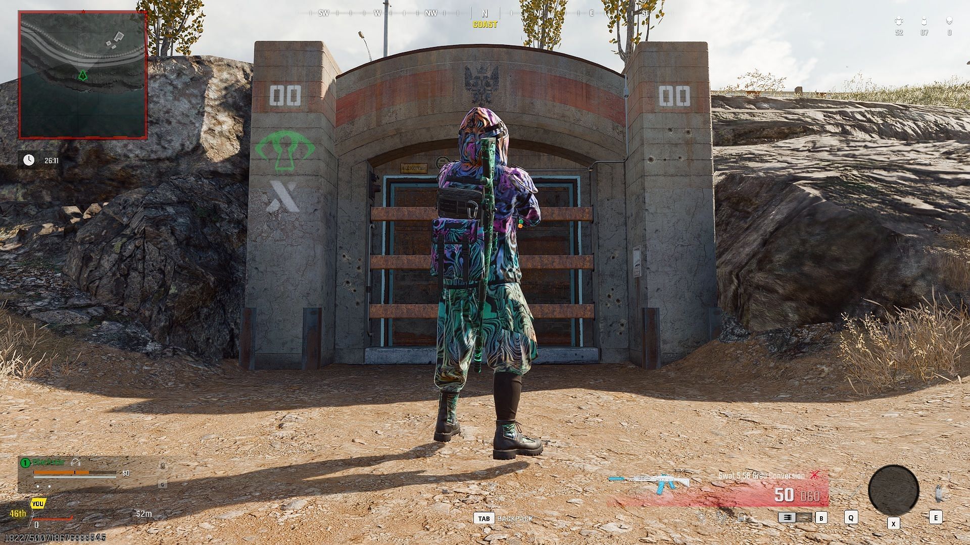Entering Bunker 00 in Verdansk Warzone (Image via Sportskeeda Gaming || Activision)