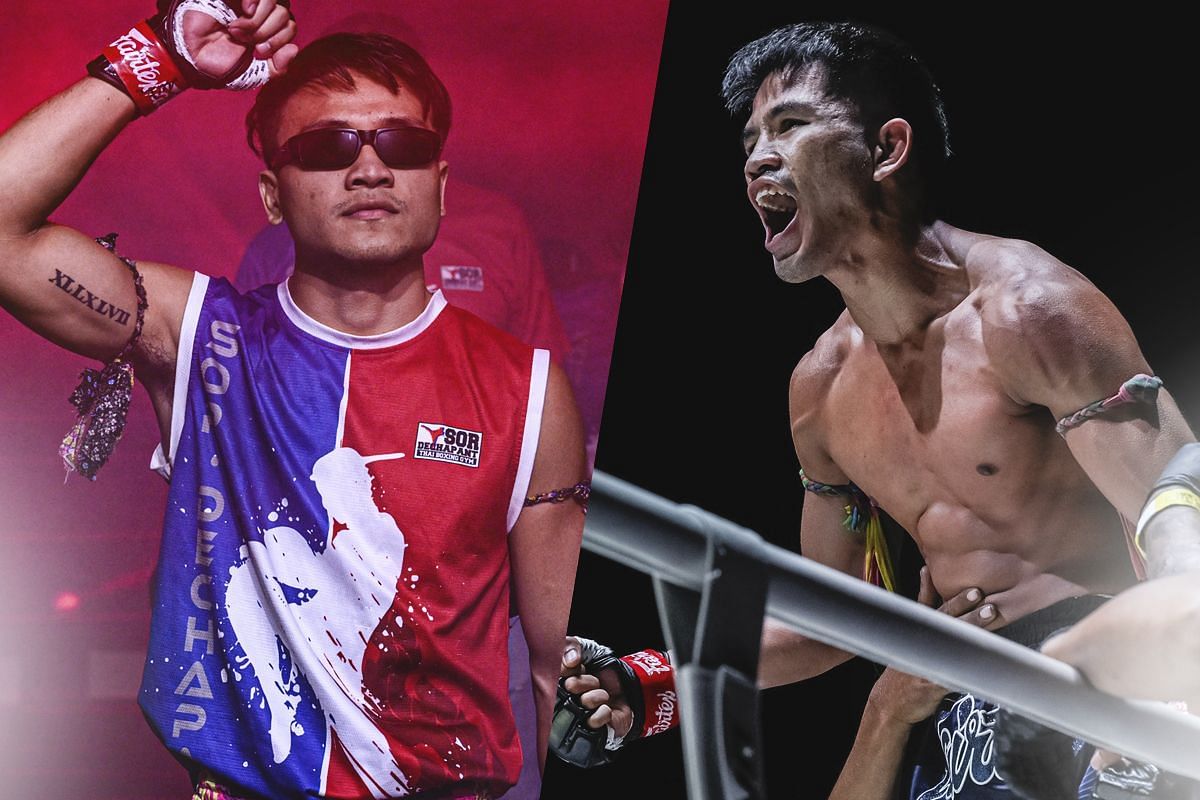 Jaosuayai (left) and Nakrob (right). [Photos from ONE Championship]