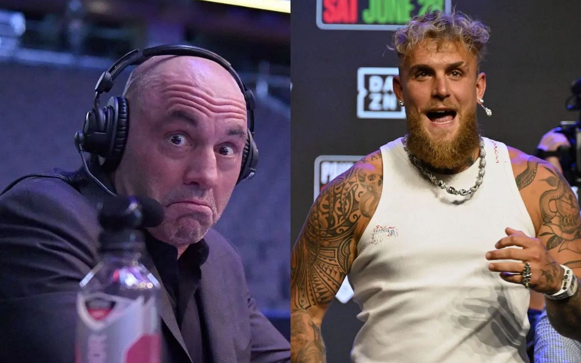 Joe Rogan (left) talks about the possibility of Jake Paul (right) becoming a president one day. [Images courtesy: Getty Images]