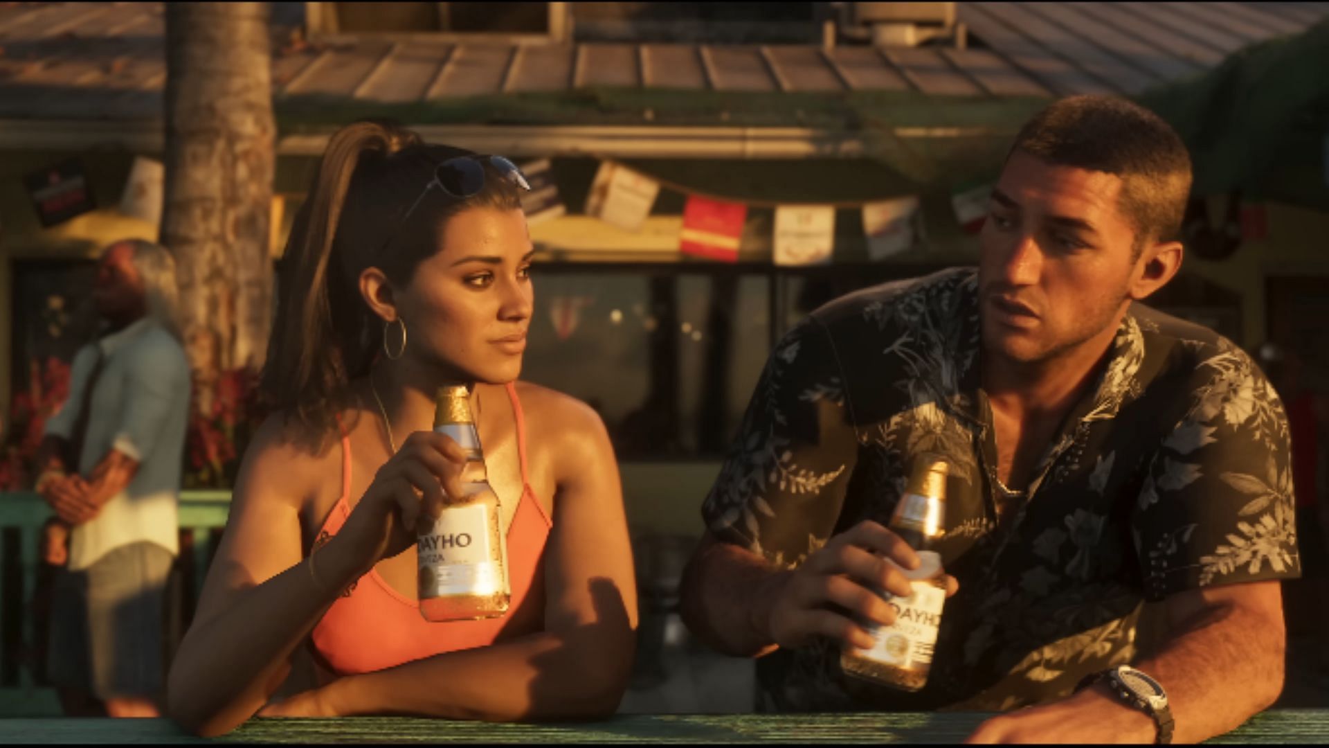 A shot of Jason and Lucia from the second trailer (Image via Rockstar Games)