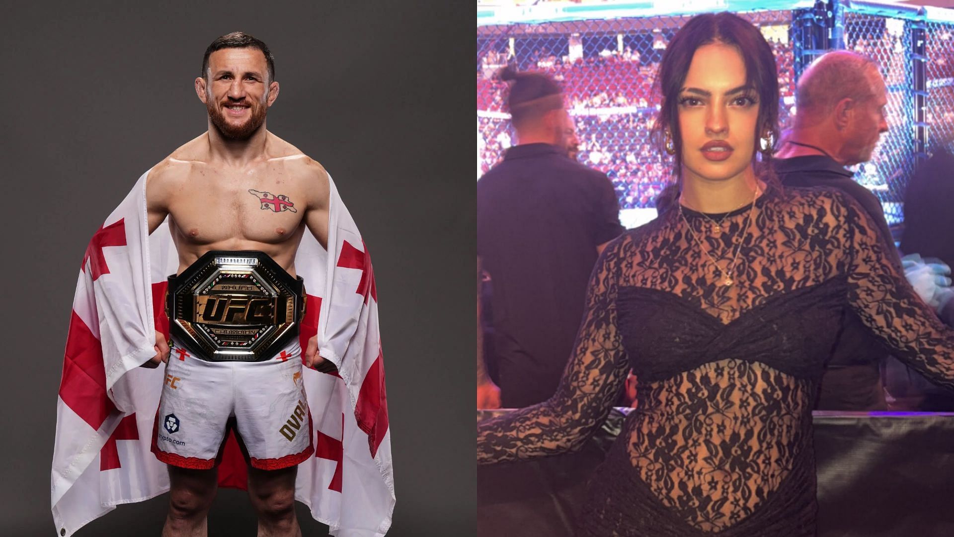 Merab Dvalishvili (left) and Nina-Marie Daniele (right) are coming to Georgia. [Images courtesy: Getty Images, @ninamdrama on X]