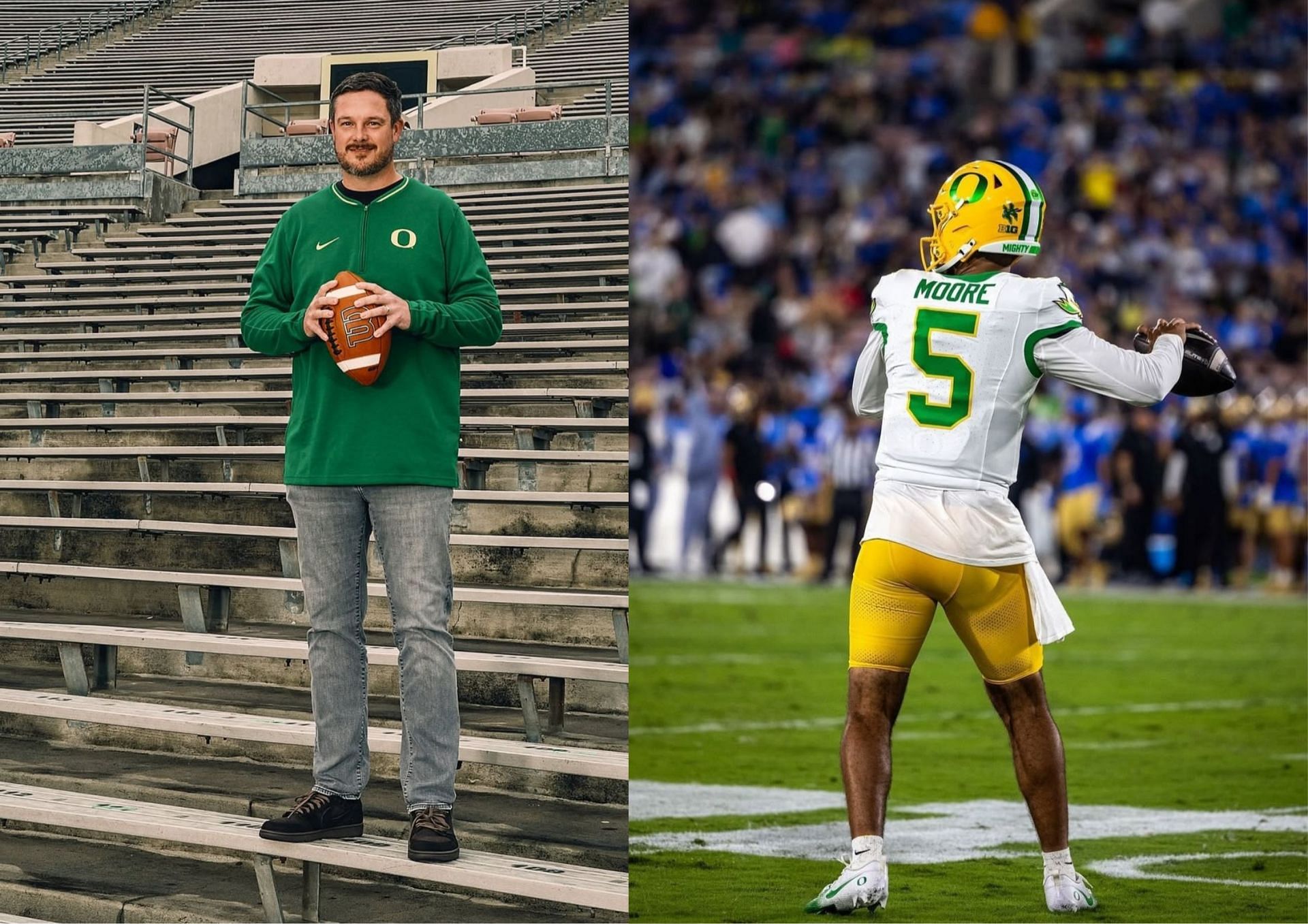 Picture Sources: Oregon Ducks and Dante Moore Instagram accounts 