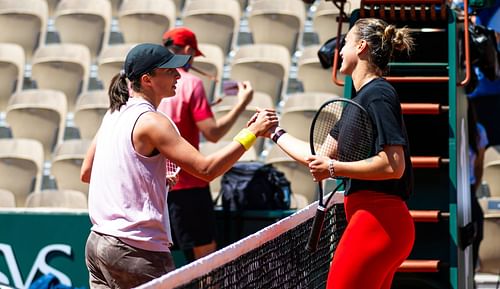 Swiatek and Aryna Sabalenka at the 2025 French Open - Previews - Source: Getty