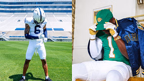 NFL legend Larry Fitzgerald's son and Notre Dame commit Javian Osborne react as Marcus Freeman lands commitment from No. 3 CB Khary Adams