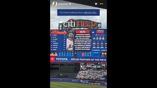 Screenshot of Katia Reguero's Instagram story (Image from - Instagram.com/katia.lindor IG Stories)
