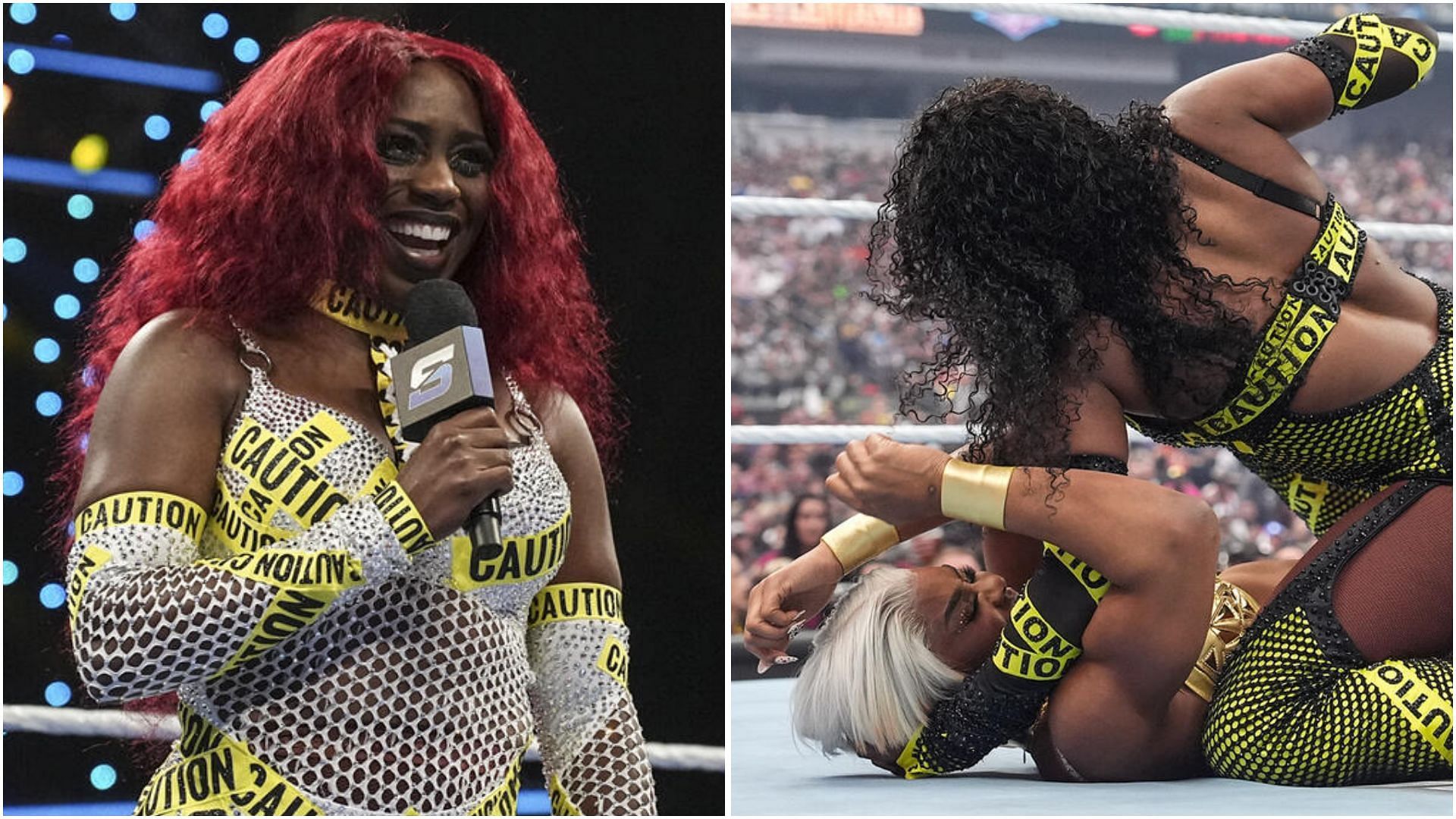 Naomi delivered a gift for Jade Cargill on her birthday. (Photos: WWE.com)