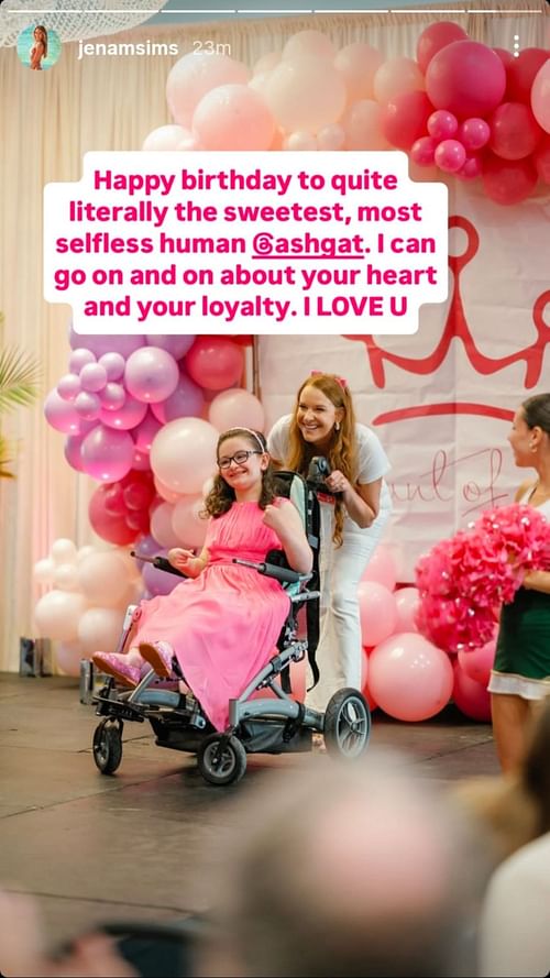 A still taken from Jena Sims's Instagram story on June 14, 2025 (via Instagram@jenasims)