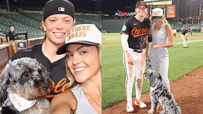 Jackson Holliday's wife Chloe shares adorable moments of dog Coconut being an 'MVP' during his Camden Yards trip