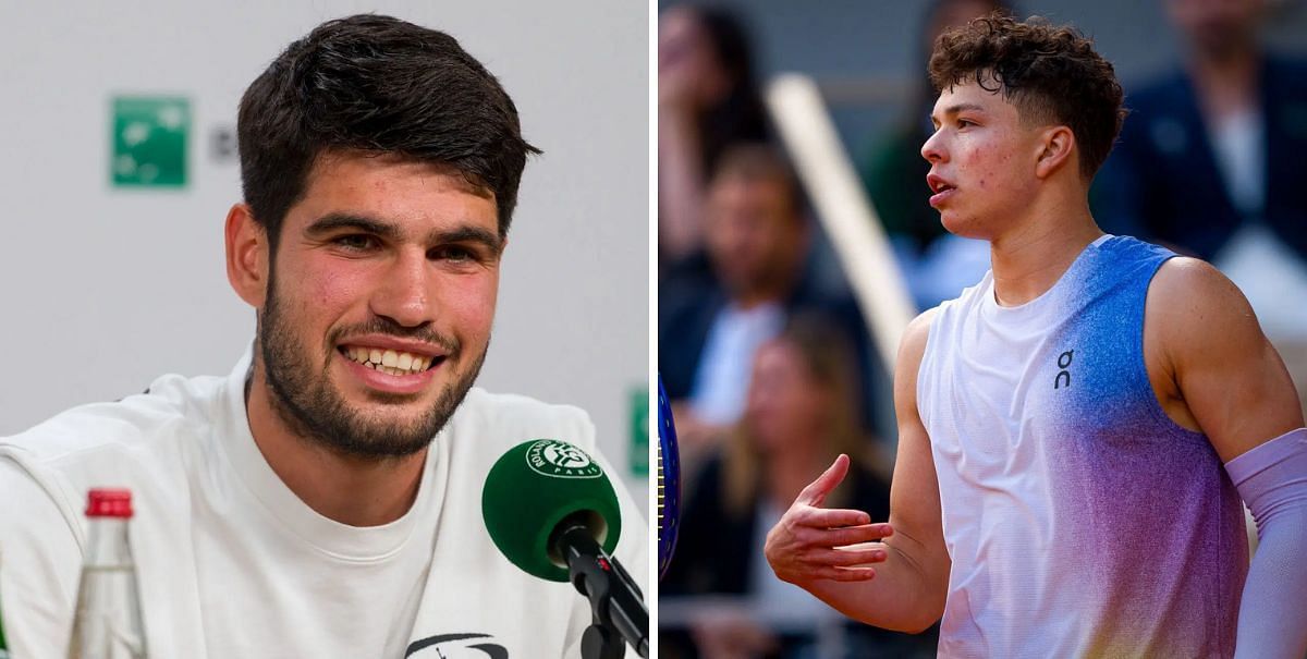 Carlos Alcaraz and Ben Shelton at the French Open 2025 - Image Source: Getty