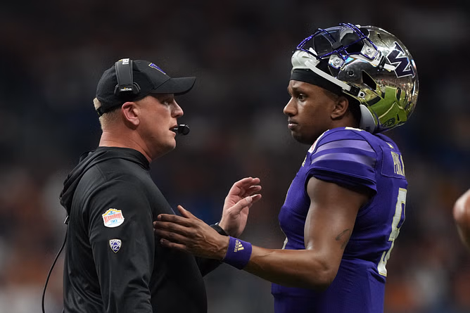 "Coach is a tank, they couldn't tackle him": When Michael Penix Jr. & Co. were impressed by Kalen DeBoer's tape from playing days