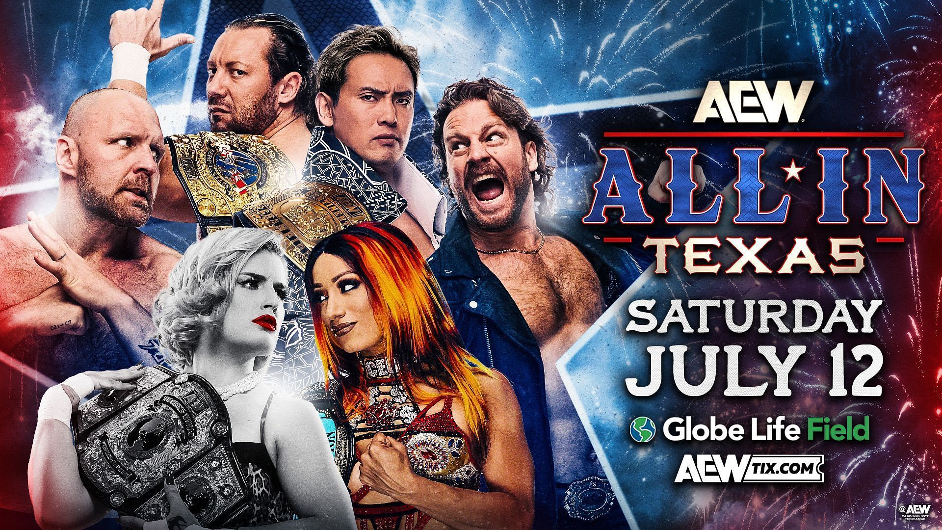 AEW All In: Texas is taking place on July 12th in Arlington, Texas [Photo: AEW Official Website]
