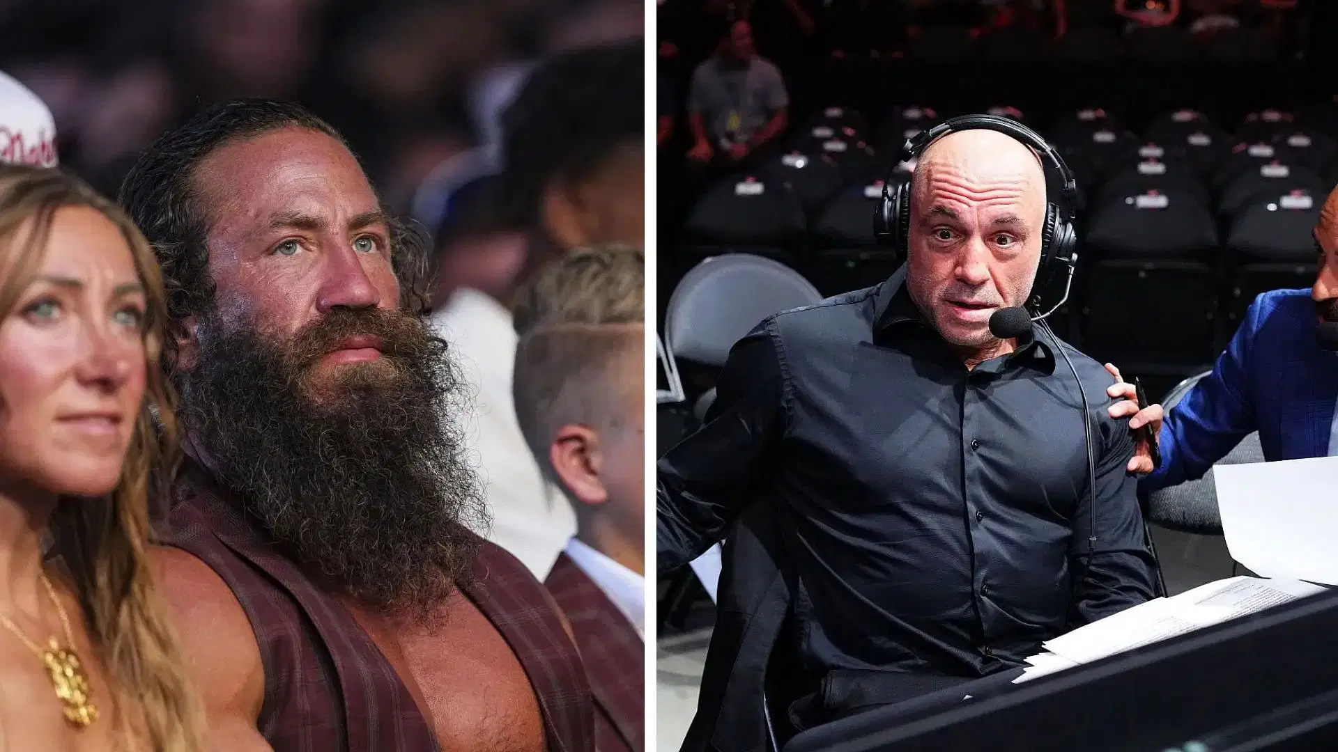 Liver King (L) and Joe Rogan (R) (All Images via Getty)