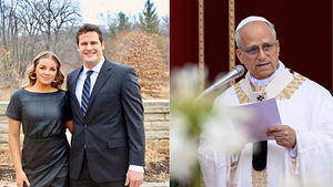 Pope Leo XIV blesses Sam LaPorta and wife Callahan 10 days after Lions TE's special catholic wedding