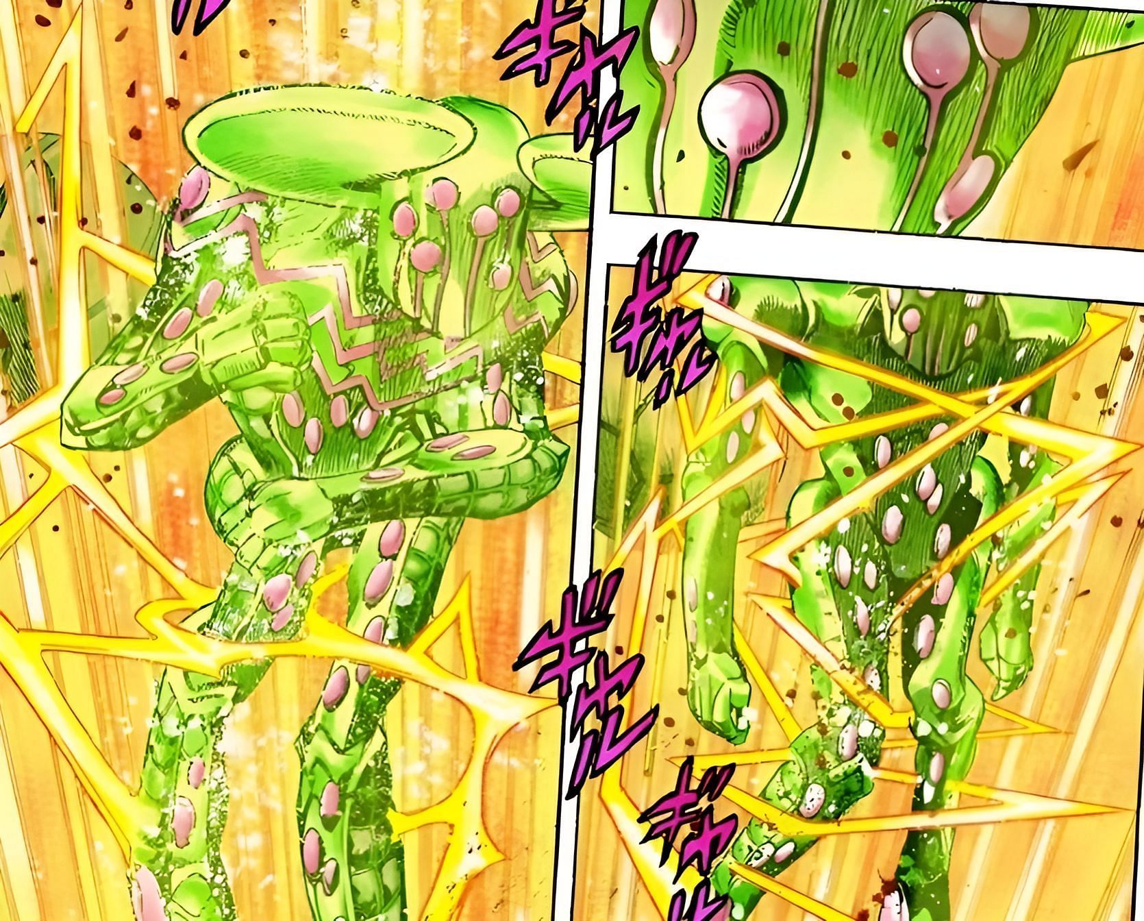 Another major moment in the upcoming Steel Ball Run anime (Image via Shueisha).