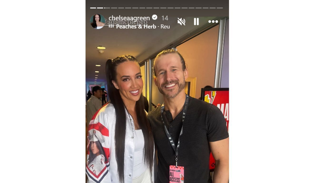 Chelsea Green and Adam Cole [Credit Green&#039;s Instagram Story]