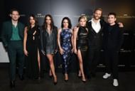 Lewis Pullman, Geraldine Viswanathan, Hannah John-Kamen, Julia Louis-Dreyfus, Florence Pugh, Wyatt Russell, and Jake Schreier attend the New York Special Screening of THUNDERBOLTS hosted by The Cinema Society at iPic Theater on April 30, 2025, in New York City. (Image via Getty)