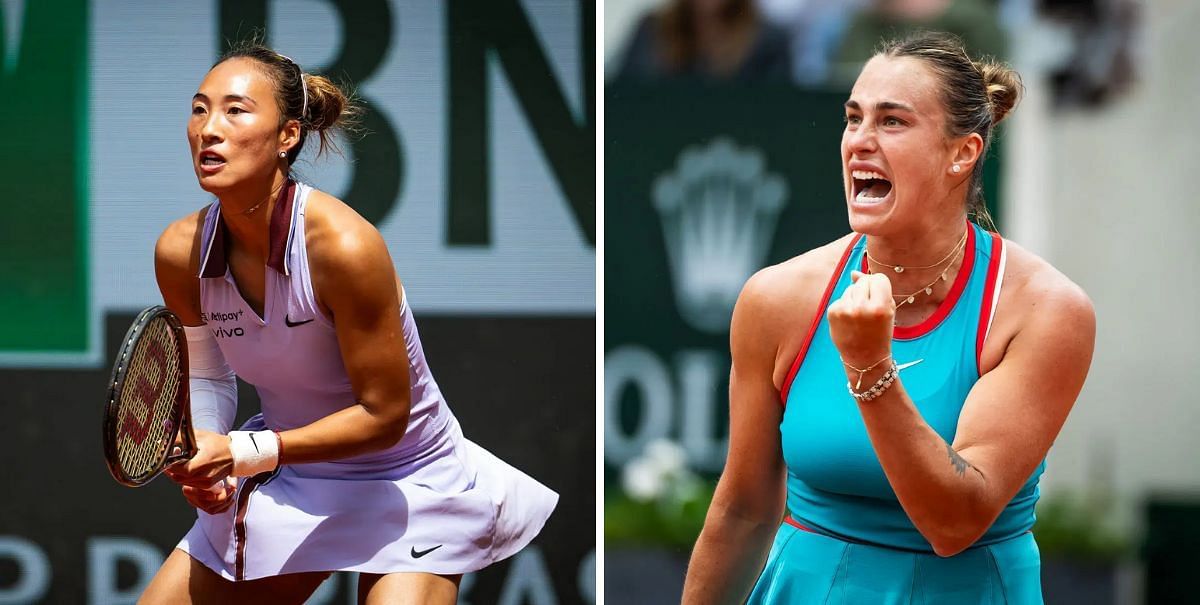 Aryna Sabalenka and Zheng Qinwen at the French Open - Image Source: Getty 