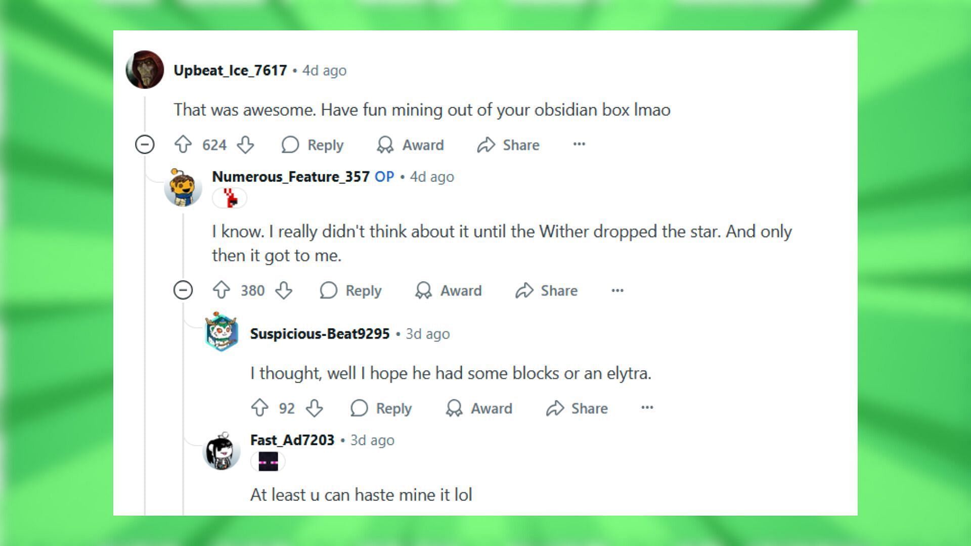 Redditors react to the complicated plan of killing the wither in Minecraft (Image via Reddit)