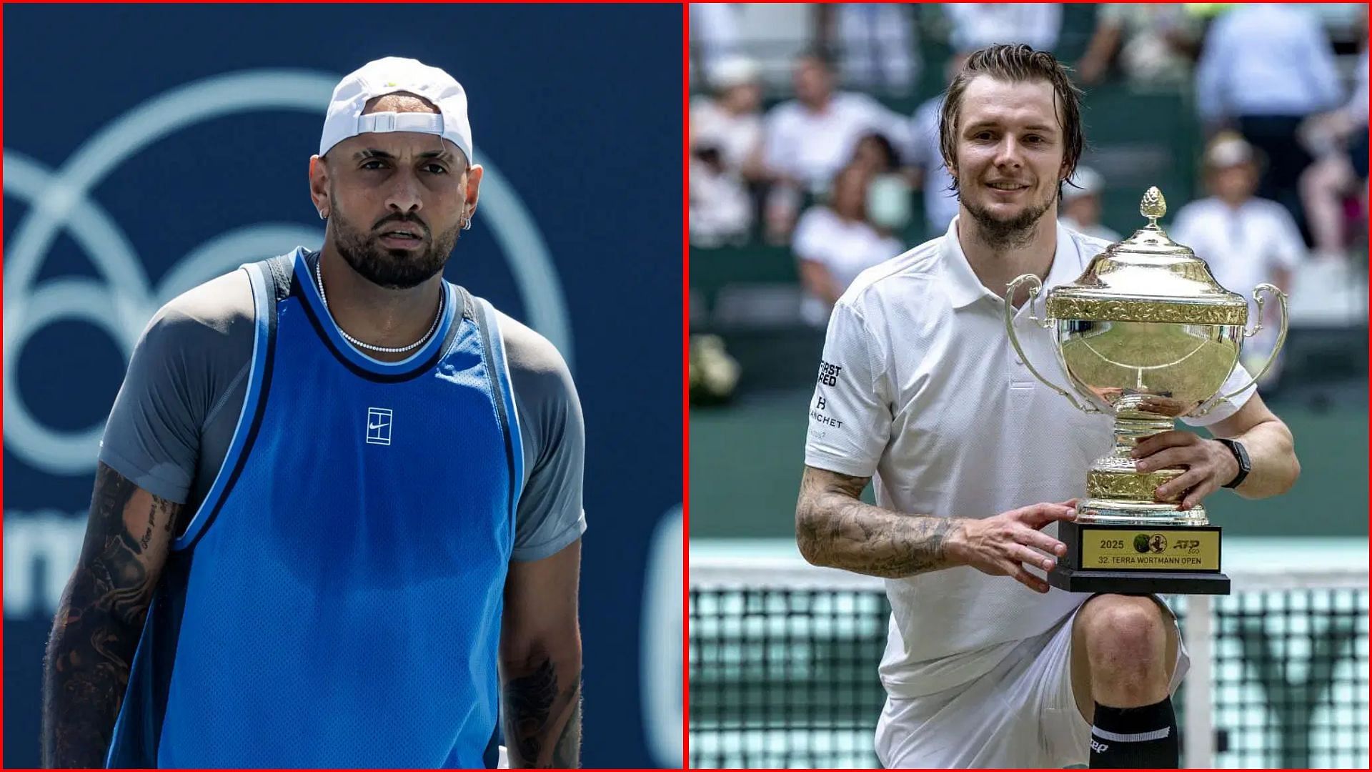 Nick Kyrgios (L) Alexander Bublik (R) | Getty
