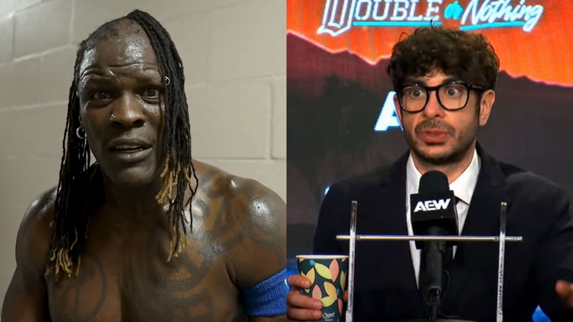R-Truth (left) / AEW CEO Tony Khan (right) [Image Credits: WWE
