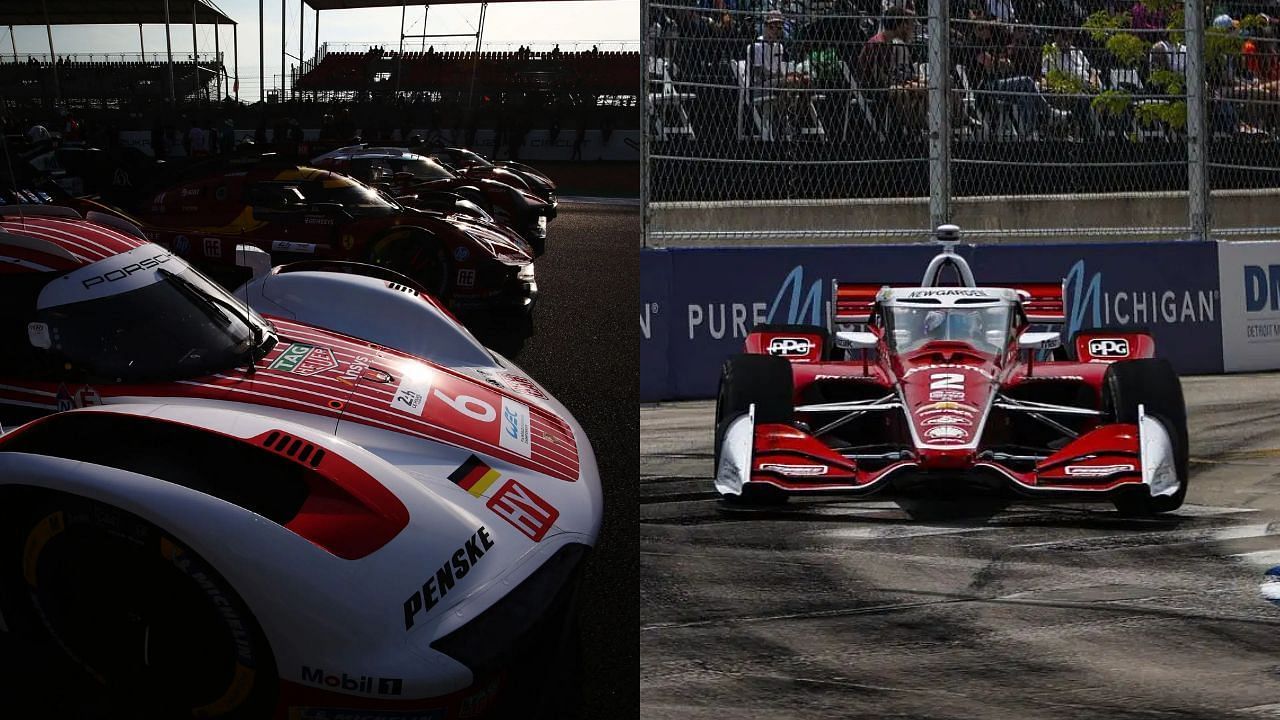 Penske Porche (L) and Team Penske (R)