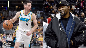 Kevin Durant cracks up as T.J. McConnell’s dad roasts him live at daughter Megan McConnell’s expense