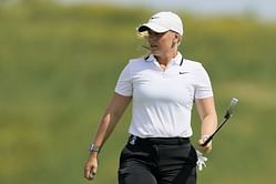 Watch: Maja Stark's decision to break the putter head in frustration forces her to putt with a wedge