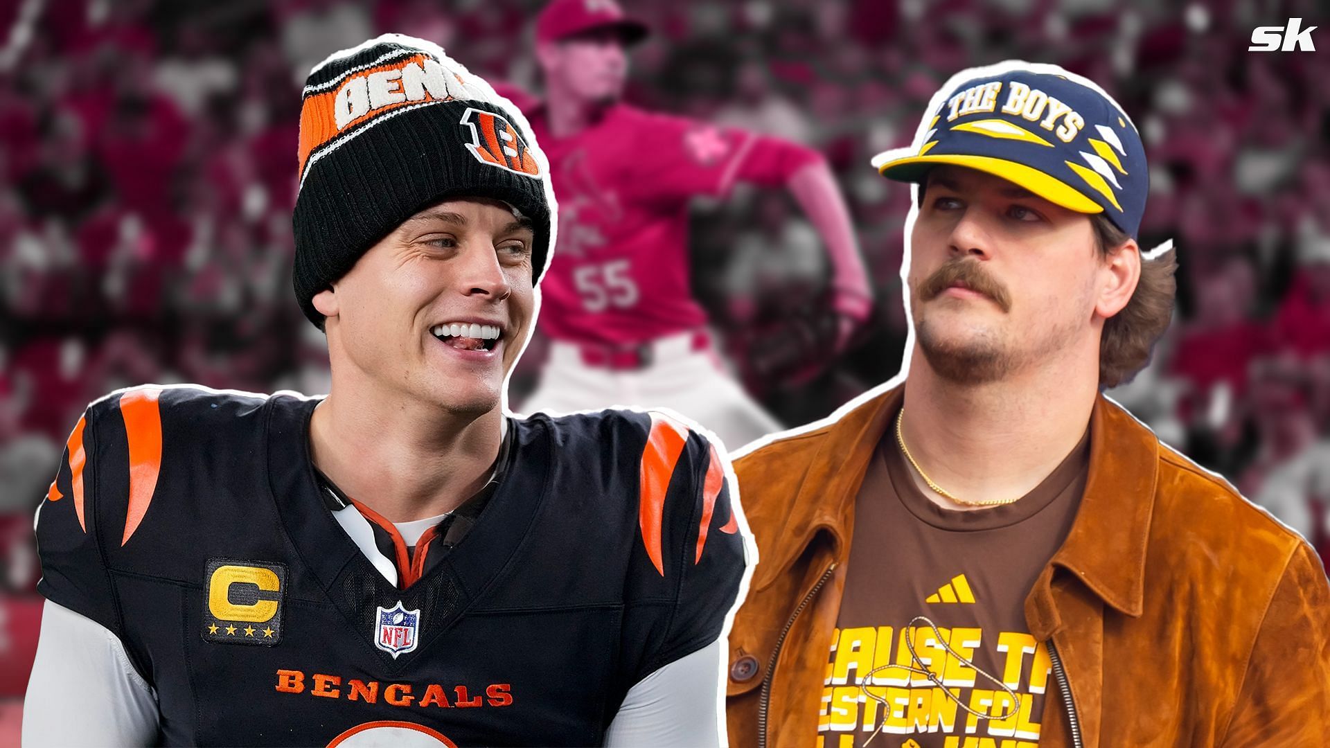 Ex-NFL star Taylor Lewan trolls Joe Burrow after Bengals QB struggles to hit target with baseball [Source: Imagn]