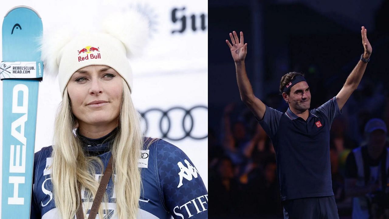 Lindsey Vonn and Roger Federer (Image via: Both Getty_
