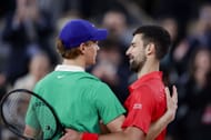 Jannik Sinner and Novak Djokovic at the 2025 French Open - Source: Getty