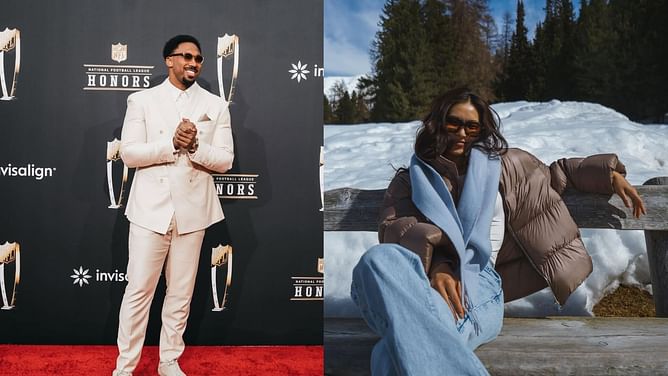 Myles Garrett’s GF Chloe Kim hilariously blames her jeans after losing to the Browns DE in backward sprint