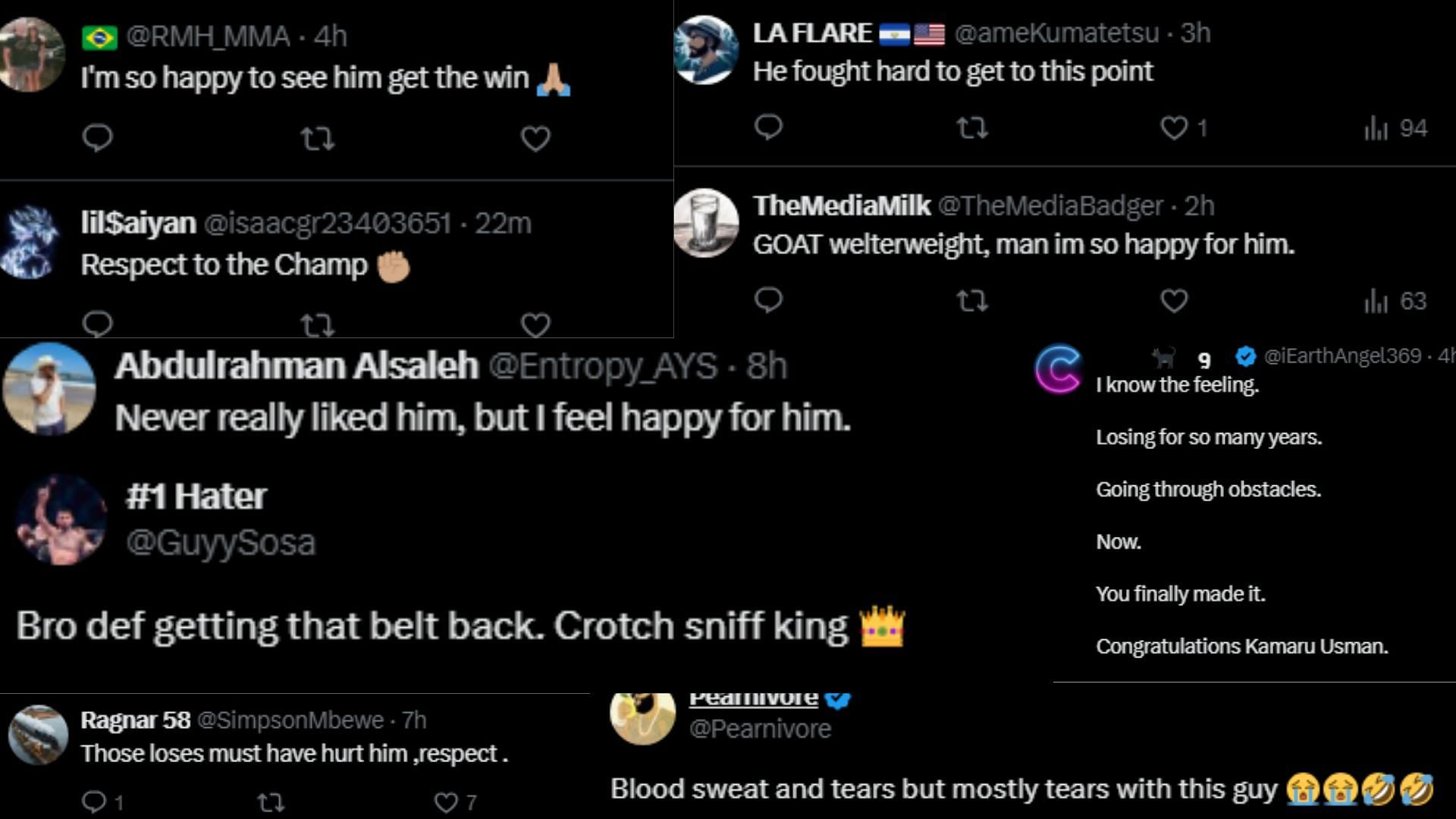 Fan comments. [Screenshots courtesy: @MMAFighting on X]