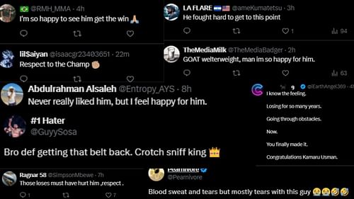 Fan comments. [Screenshots courtesy: @MMAFighting on X]
